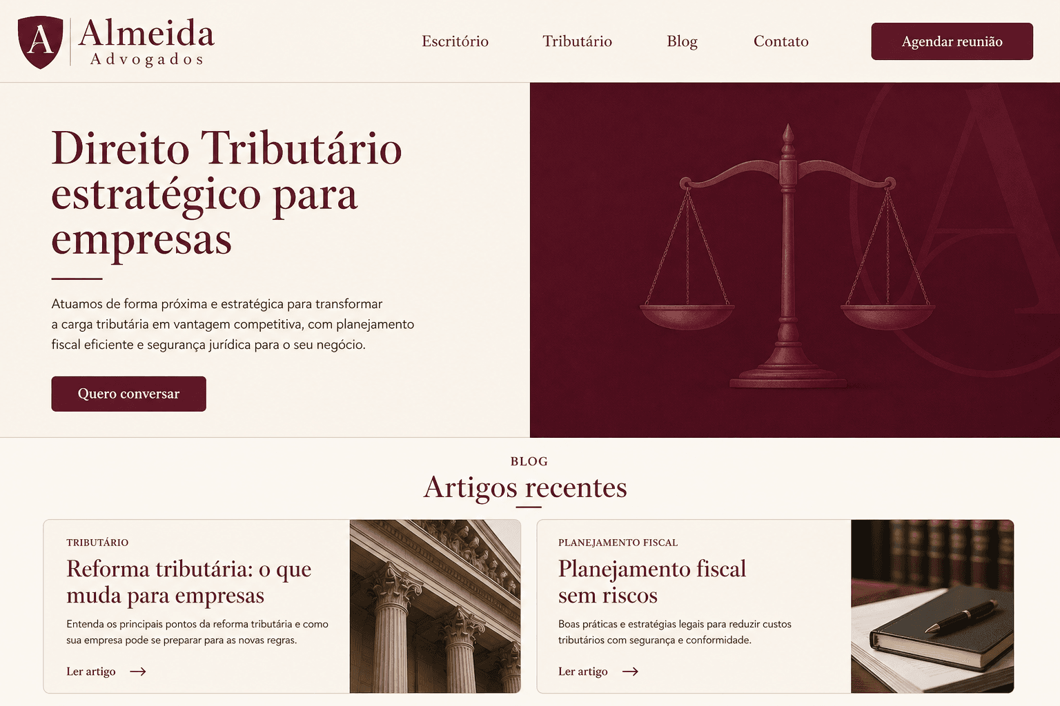 Preview do site Direito Tributário