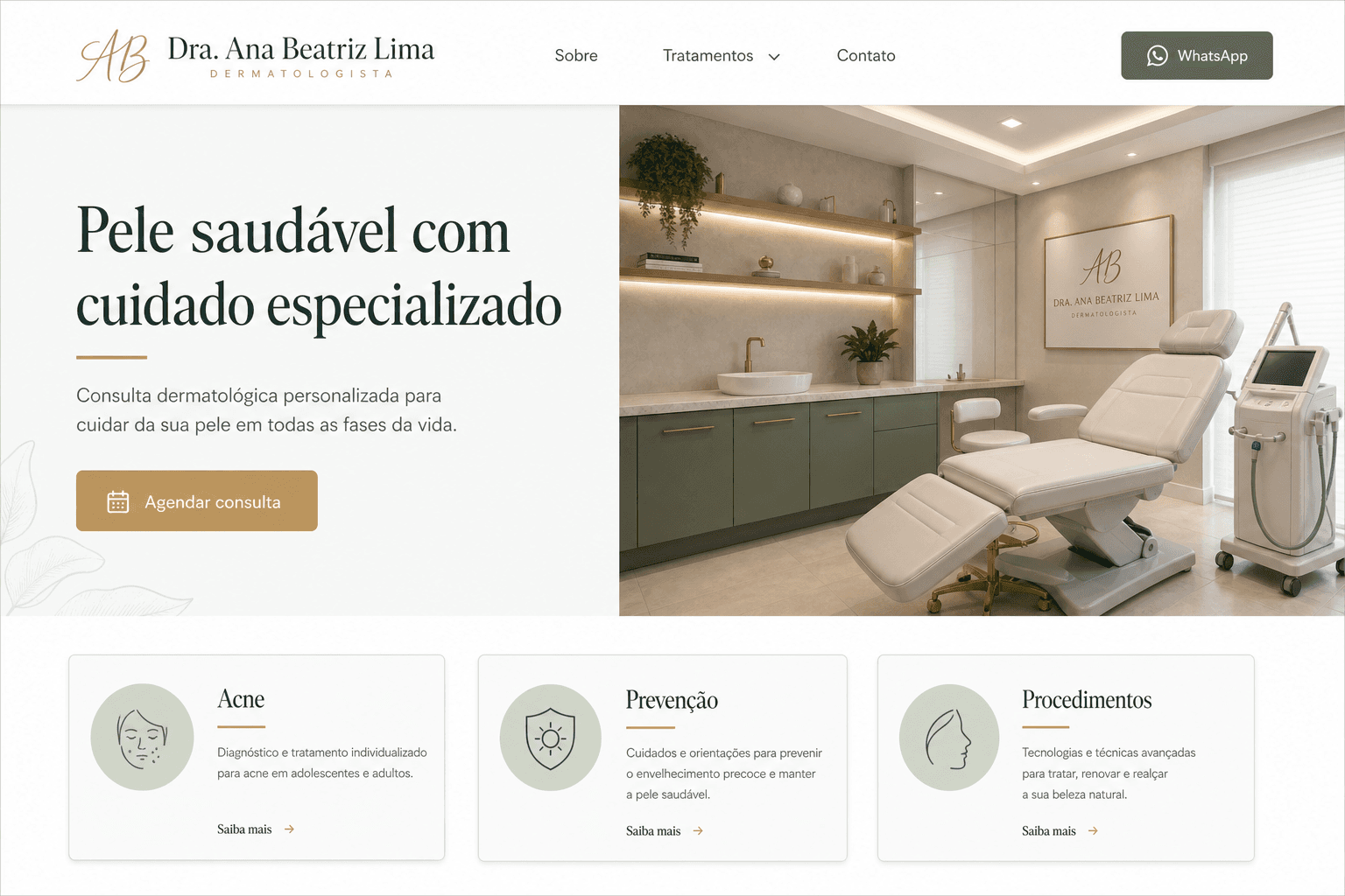 Preview do site Dermatologia