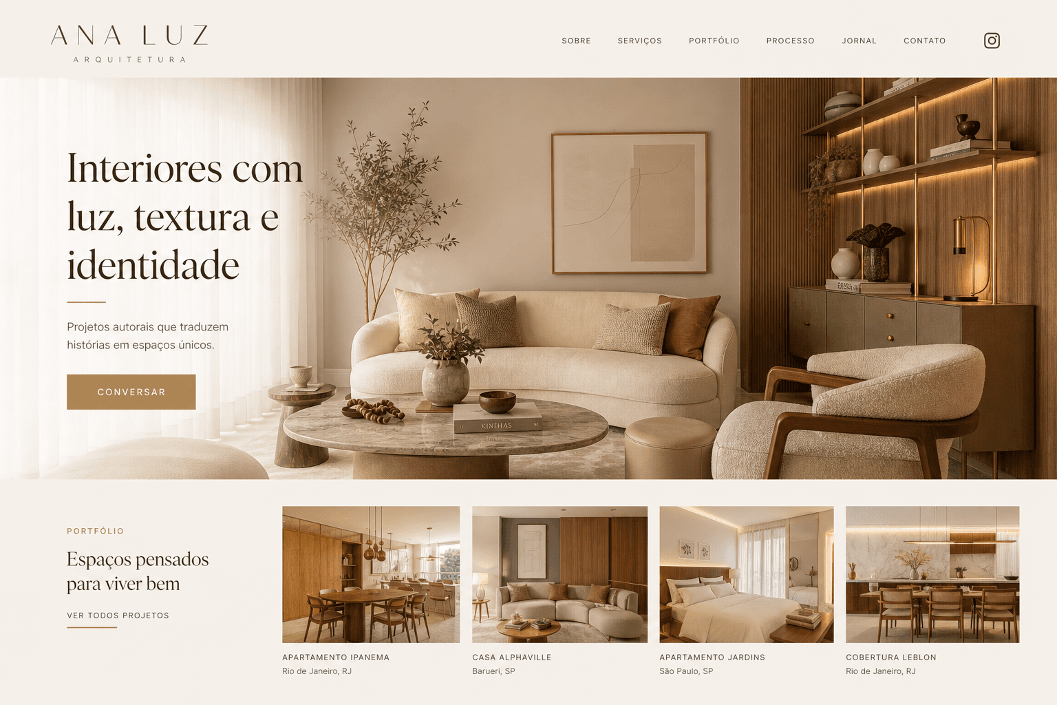 Preview do site Interiores