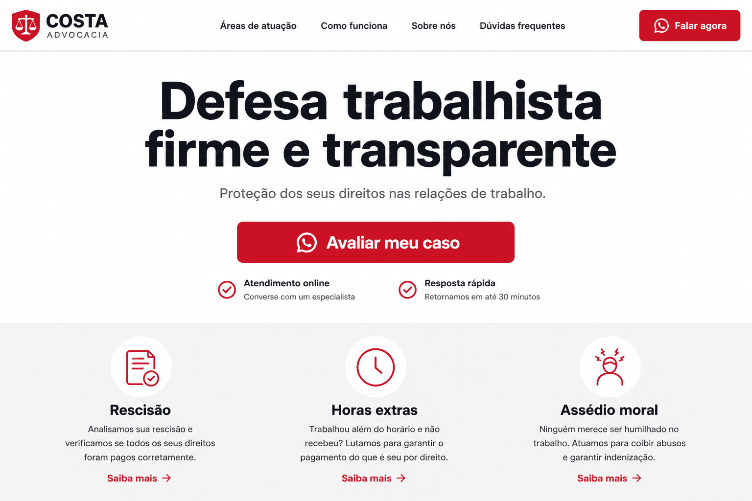 Preview do site Direito Trabalhista