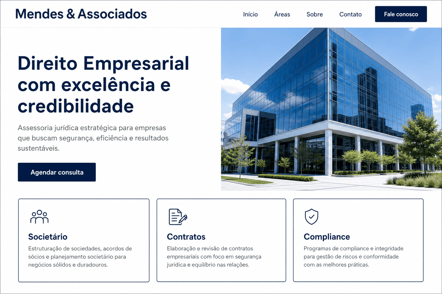 Preview do site Direito Empresarial