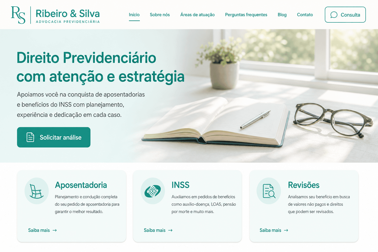 Preview do site Direito Previdenciário